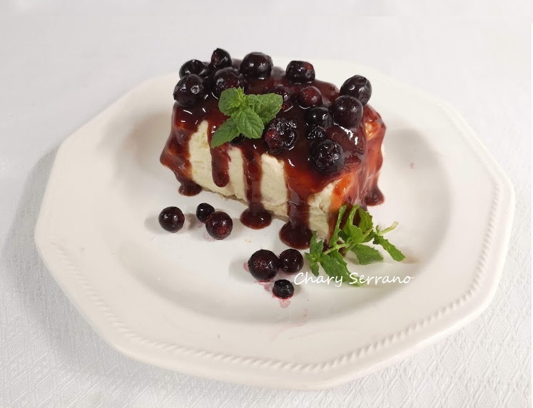 TARTA DE QUESO NUEVA YORK CON ARÁNDANOS