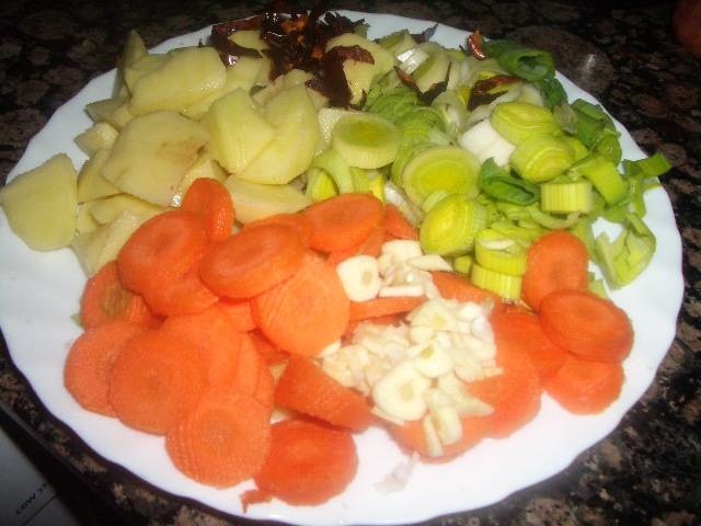 Porrusalda tradicional vegana