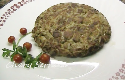 TORTILLA DE BERENJENA Y JAMÓN SERRANO