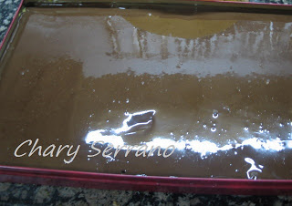 Tarta de galletas, naranja y chocolate