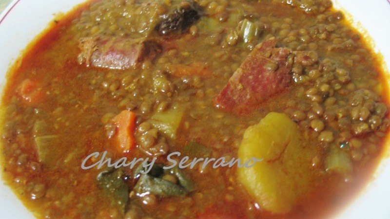 GUISO DE LENTEJAS CON ACELGAS Y CALABAZA