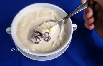 CREMA FRIA DE MANZANAS Y PASAS. Receta premiada en Canal cocina