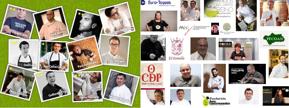 Chefs y colaboradores participantes en Congreso Jaén Aove