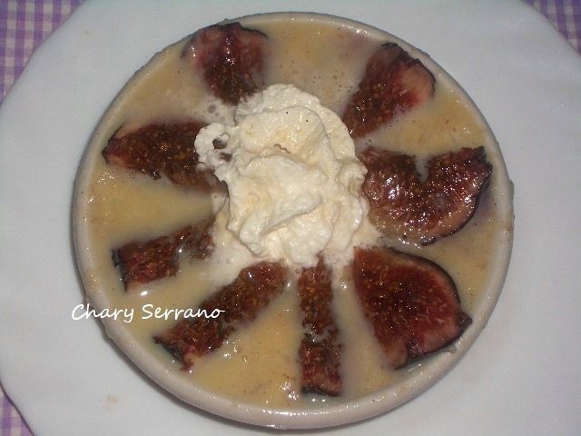 Natillas con higos al moscatel
