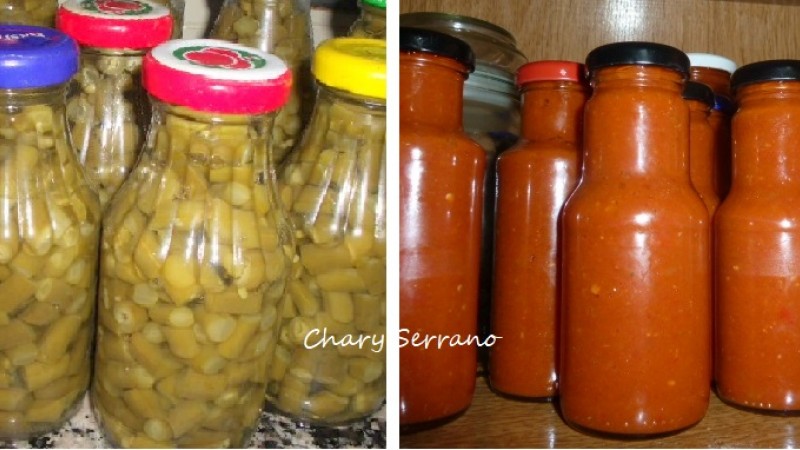 CONSERVAS DE VEGETALES (Tomate, Calabacín, Judías verdes)