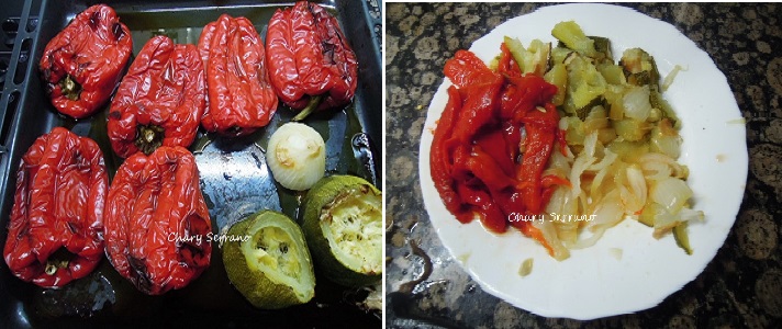 Asadillo de pimientos y calabacín