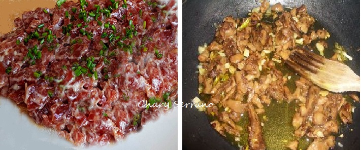 Sofrito para la empanada de ibéricos y berenjenas