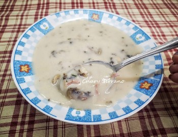 CREMA FÁCIL DE CHAMPIÑONES CON JAMÓN