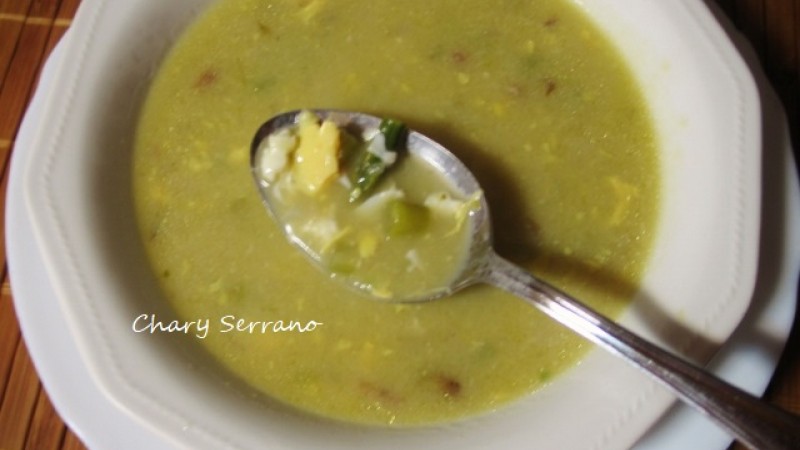 CREMA DE ESPÁRRAGOS CON JAMÓN