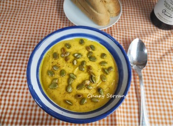 Crema de calabaza con patata y cebolla