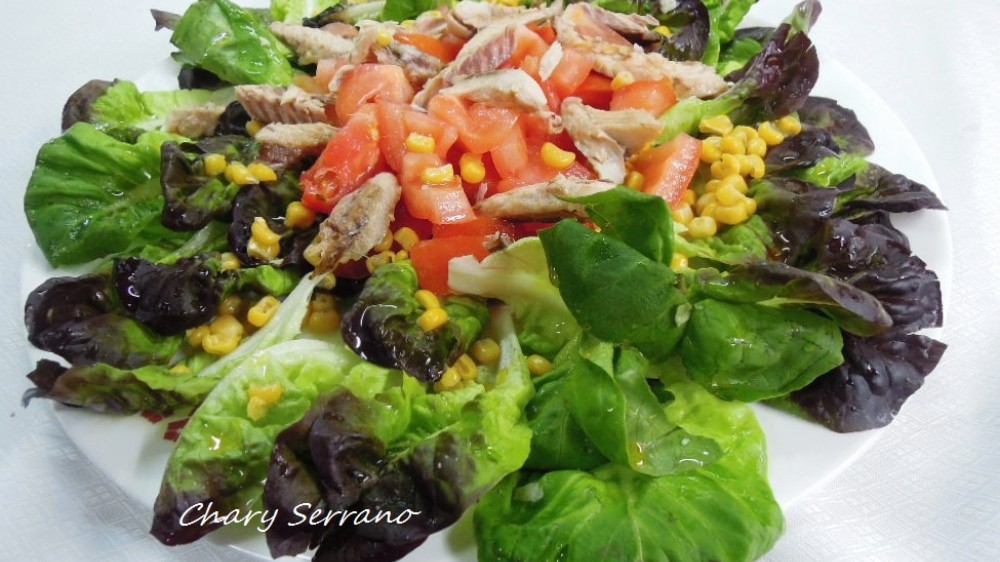 ENSALADA DE LECHUGA Y CABALLA - Mi cocina y otras cosas - Chary Serrano