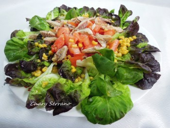 ENSALADA DE LECHUGA Y CABALLA