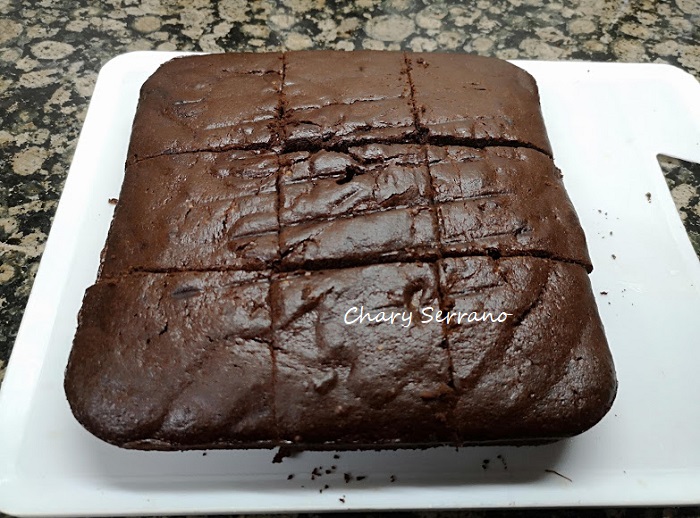 brownie de chocolate y plátano