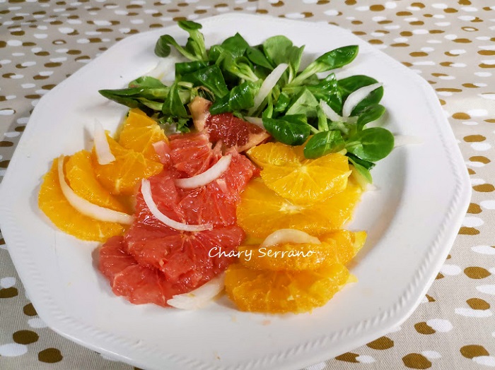 Ensalada de naranja, pomelo y canónigos Mi cocina y otras cosas