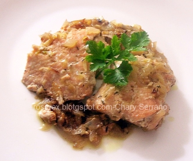 Lomos de salmón en salsa saludable