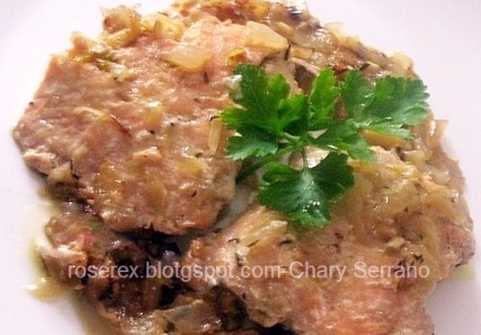 Lomos de salmón en salsa saludable