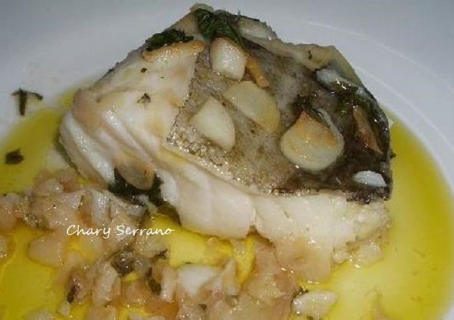 Bacalao confitado al ajo