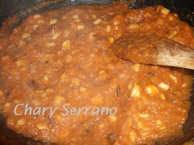 Refrito de tomate, cebolla y calabacín