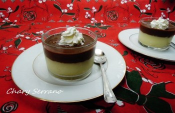 VASITOS DE CREMA DE VAINILLA Y CHOCOLATE