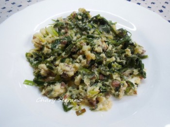 COLLEJAS EN REVUELTO, CON CEBOLLA Y JAMÓN