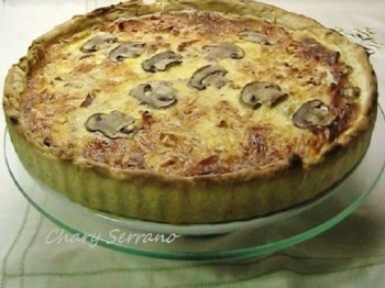 QUICHE DE CALABACIN, BERENJENAS Y BACON