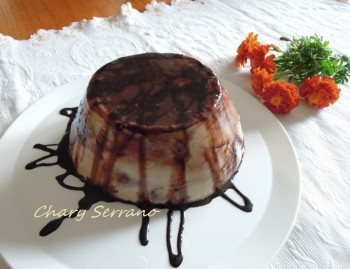 FLAN DE MAGDALENAS Y CHOCOLATE