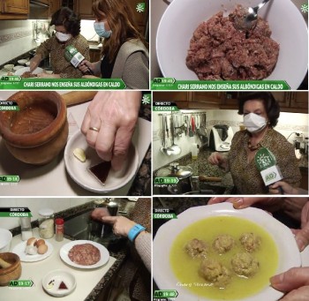 Albóndigas en caldo. tradicionales de Córdoba (España)