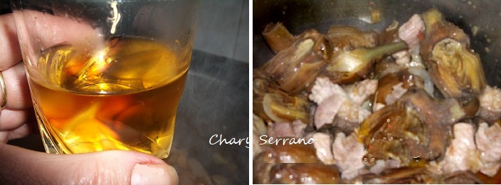 Estofado de cedo con alcachofas