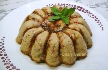 PUDING DE CALABACÍN Y PIMIENTOS ASADOS, EN MICROONDAS