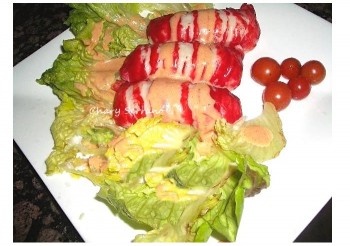 ENSALADA CON COLAS DE LANGOSTA (SURIMI)