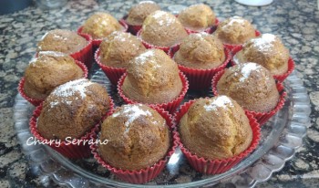 MAGDALENAS INTEGRALES CON PLÁTANO, SIN AZÚCAR