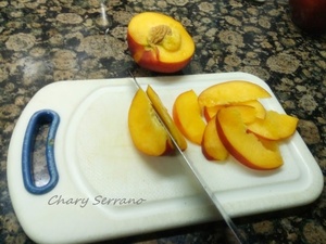 ENSALADA DE MELOCOTÓN Y MANZANA