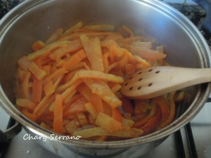 TIRITAS DE NARANJAS CONFITADAS, Y CON CHOCOLATE
