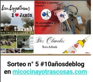 RESULTADOS DE LOS SORTEOS 1 AL 5 #10añosdeblog