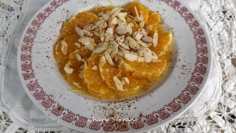 Naranjas al estilo mozárabe, con miel y vino Pedro Ximenez