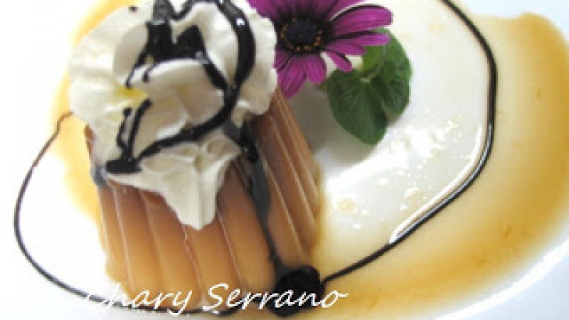FLAN DE CARAMELO, CON NATA Y CHOCOLATE