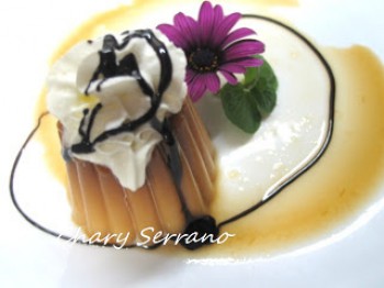 FLAN DE CARAMELO, CON NATA Y CHOCOLATE