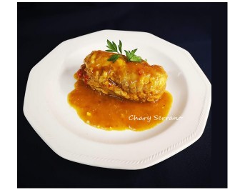 Muslos de pollo al curry rellenos