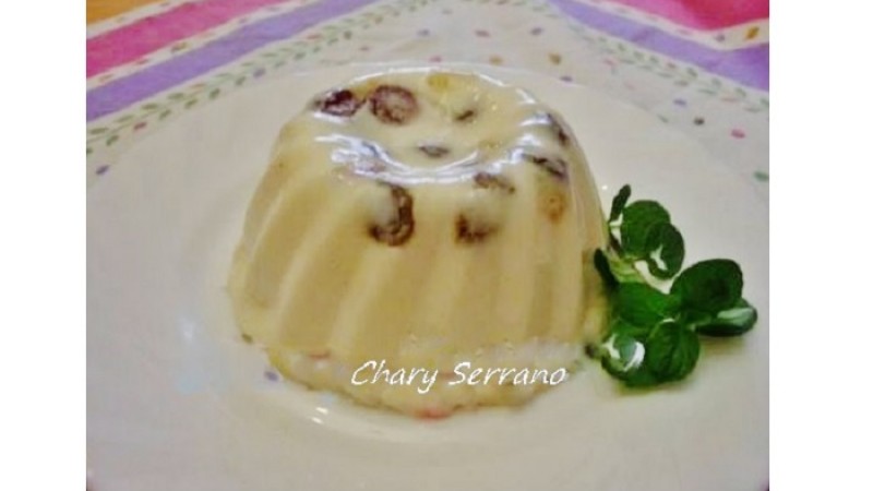 FLAN DE CUAJADA CON FRUTAS ROJAS, LIGTH