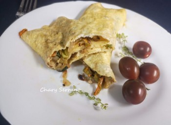 Tortilla con flores de calabaza