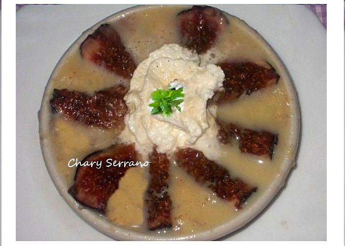 Natillas con higos al moscatel