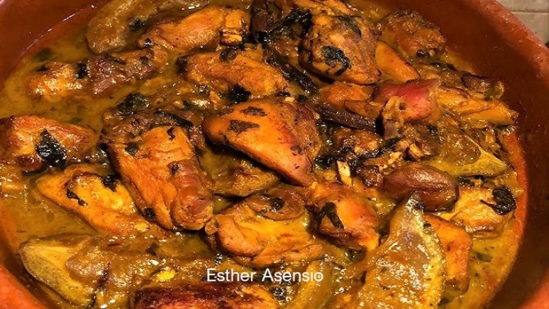 Pollo especiado con limón fermentado