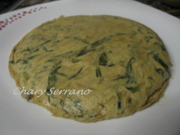 Tortilla de ajos porros y collejas