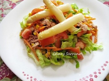 ENSALADA MIXTA CON ESPARRAGOS BLANCOS