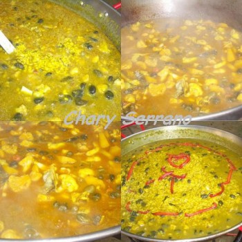 PAELLA CON CARNE DE CERDO Y VERDURAS