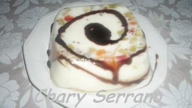 FLAN DE CUAJADA CON FRUTAS, LIGTH