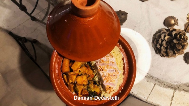 Cous cous con verduras y pavo