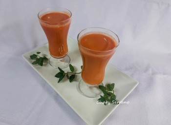 Gazpacho de remolacha con tomate y pimiento