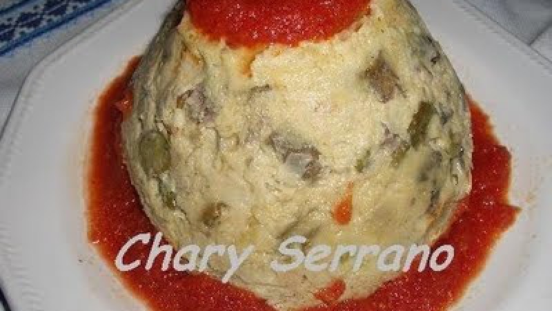 PUDING DE VERDURAS Y GAMBAS
