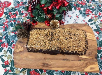 Turrón de batata, almendra y chocolate sin azúcar, sin horno